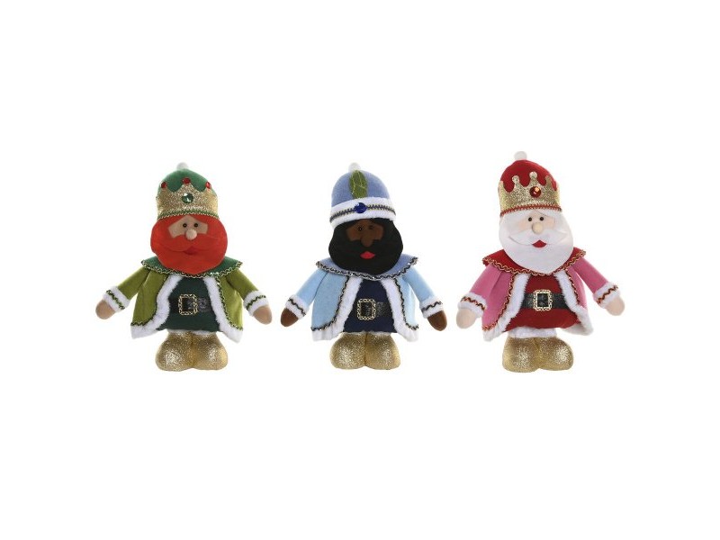 Коледна Украса Home ESPRIT Многоцветен Мъдреци 30 X 15 X 66 CM (3 броя)