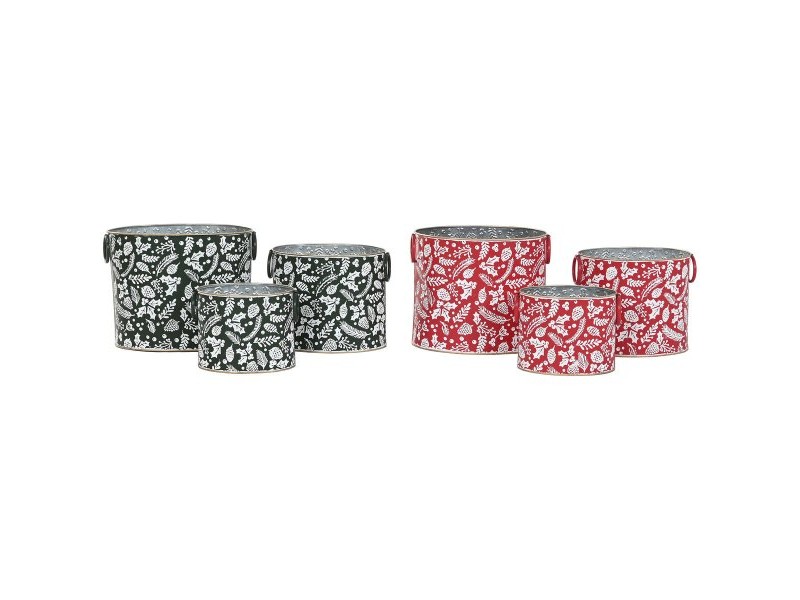 Комплект Коледни Декорации Home ESPRIT Червен Зелен Коледа 28,5 x 19,5 x 24 cm (3 Части) (2 броя)