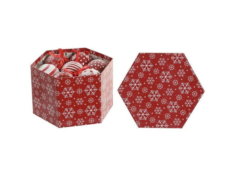 Коледни топки Home ESPRIT Бял Червен PVC (14 Части) Коледни топки Home ESPRIT Бял Червен PVC (14 Части)