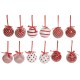 Коледни топки Home ESPRIT Бял Червен PVC (14 Части)