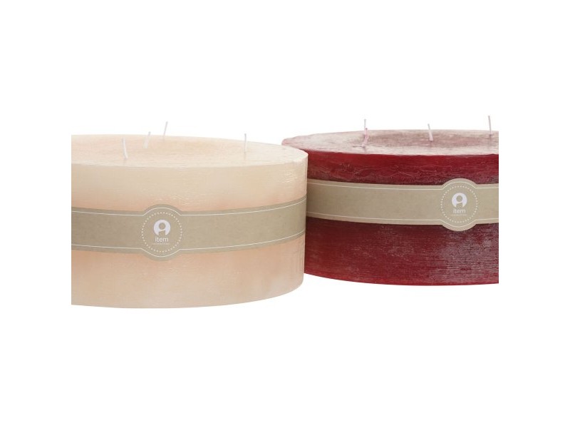 Свещ Home ESPRIT Червен Сметана Коледа 25 x 25 x 10 cm (2 броя) Свещ Home ESPRIT Червен Сметана Коледа 25 x 25 x 10 cm (2 броя)