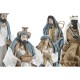 Рождествена Коледна Сцена Home ESPRIT Син Бял 20 x 15 x 30 cm (9 Части)
