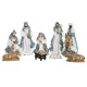 Рождествена Коледна Сцена Home ESPRIT Син Бял 20 x 15 x 30 cm (9 Части)