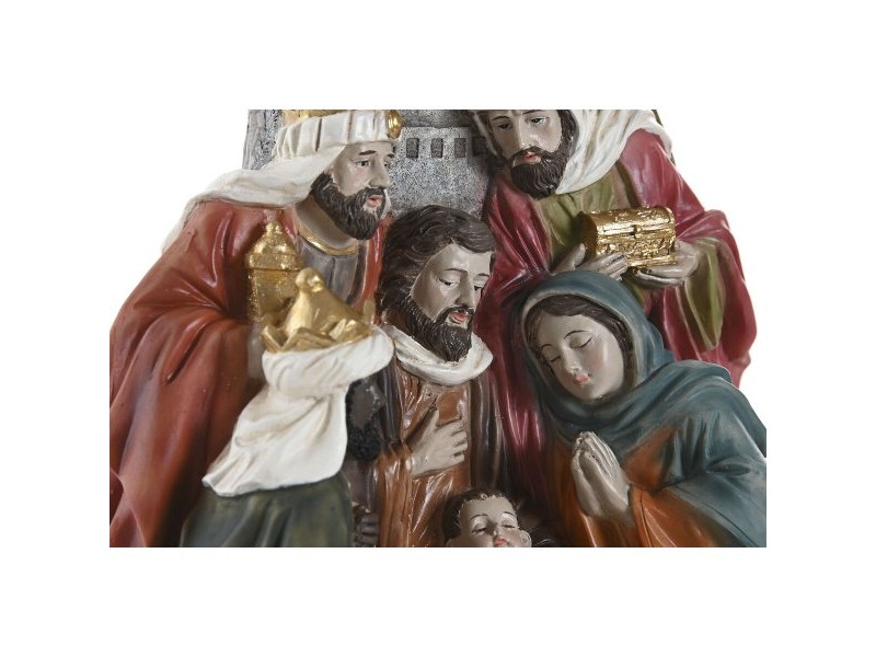 Рождествена Коледна Сцена Home ESPRIT Многоцветен Смола 17,5 X 9 X 20,5 CM