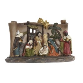 Рождествена Коледна Сцена Home ESPRIT Многоцветен Смола 21 X 8 X 12,5 CM