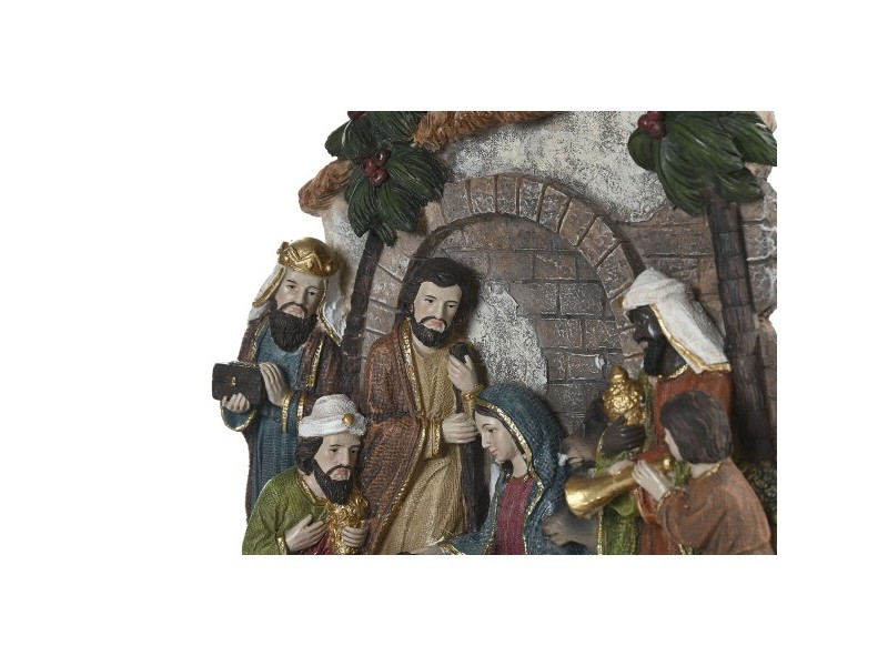 Рождествена Коледна Сцена Home ESPRIT Многоцветен Смола 21 x 6 x 19 cm