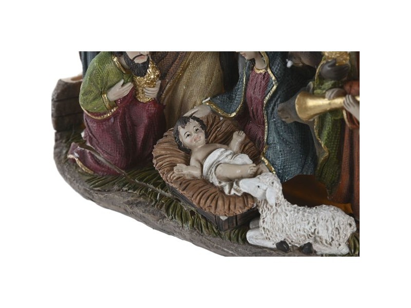 Рождествена Коледна Сцена Home ESPRIT Многоцветен Смола 21 x 6 x 19 cm