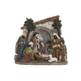 Рождествена Коледна Сцена Home ESPRIT Многоцветен Смола 21 x 6 x 19 cm