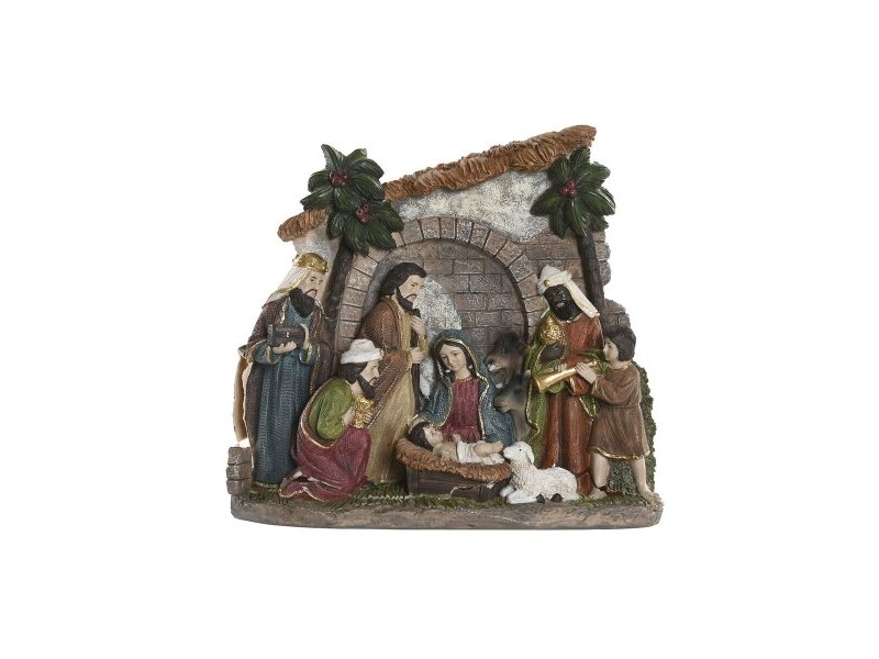 Рождествена Коледна Сцена Home ESPRIT Многоцветен Смола 21 x 6 x 19 cm