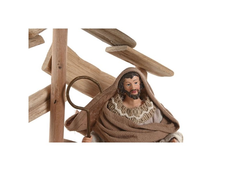 Рождествена Коледна Сцена Home ESPRIT Кафяв Бежов Дървен MDF 30 x 15 x 30 cm Рождествена Коледна Сцена Home ESPRIT Кафяв Бежов Дървен MDF 30 x 15 x 30 cm