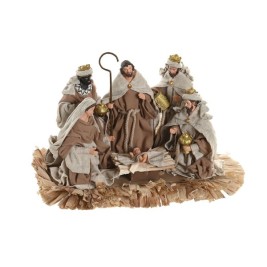 Рождествена Коледна Сцена Home ESPRIT Кафяв Бежов Смола 40 X 24 X 23,5 CM