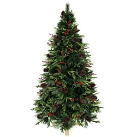 Коледно дърво Home ESPRIT Червен Зелен PVC 129 X 129 X 240 CM