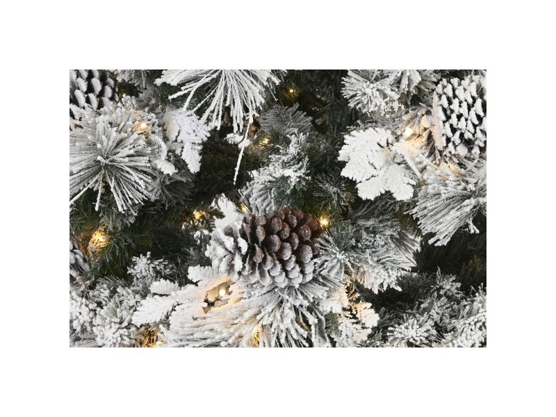 Коледно дърво Home ESPRIT Бял PVC Снежен 140 x 140 x 240 cm