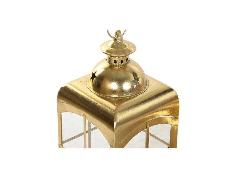 Latern Home ESPRIT Червен Златен Метал Кристал 21 x 21 x 63 cm (2 броя)