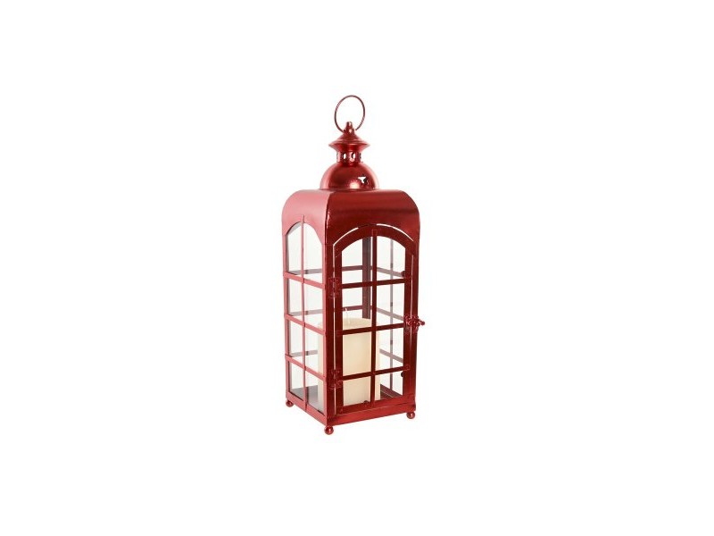 Latern Home ESPRIT Червен Златен Метал Кристал 21 x 21 x 63 cm (2 броя)