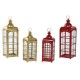 Latern Home ESPRIT Червен Златен Метал Кристал 21 x 21 x 63 cm (2 броя)