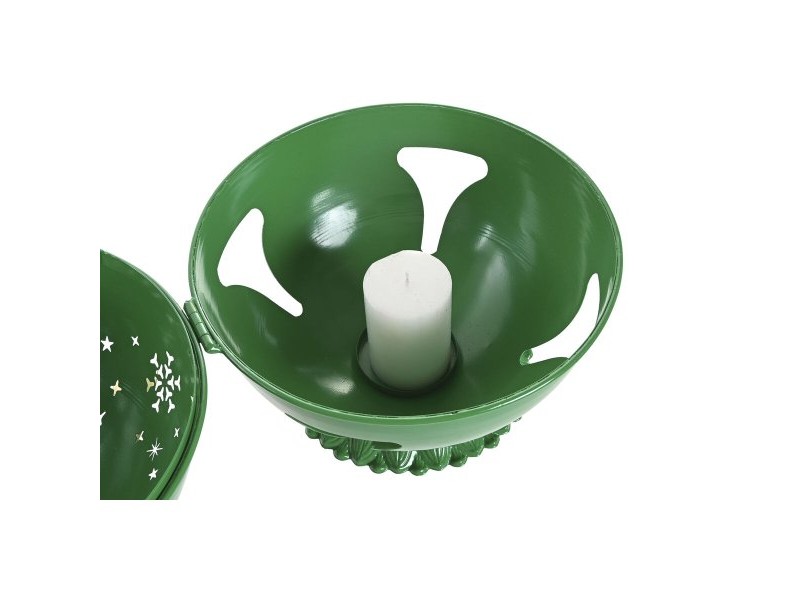 Коледна Украса Home ESPRIT Червен Зелен Златен 31,5 X 31,5 X 35,5 CM (2 броя)