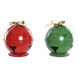 Коледна Украса Home ESPRIT Червен Зелен Златен 31,5 X 31,5 X 35,5 CM (2 броя)