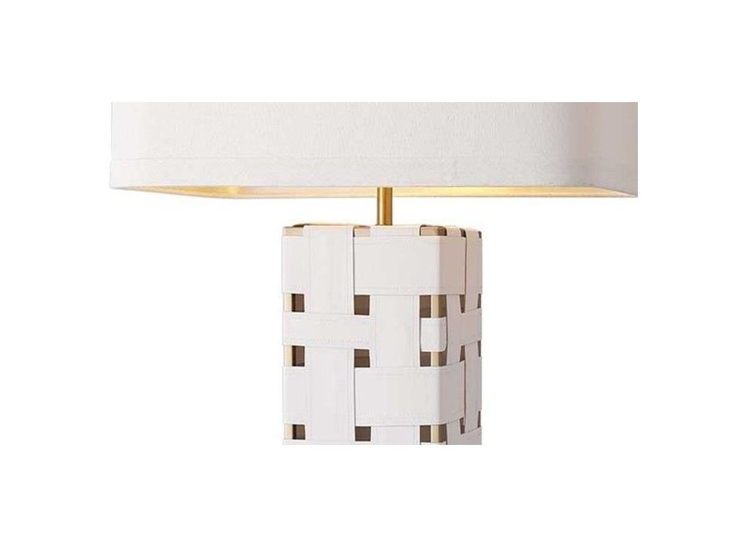 Настолна лампа Home ESPRIT Бял Златен