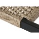 Табуретка Home ESPRIT Черен Синтетични влакна влакно тиково дърво 120 x 40 x 45 cm