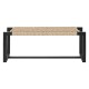 Табуретка Home ESPRIT Черен Синтетични влакна влакно тиково дърво 120 x 40 x 45 cm