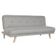 Разтегателен диван Home ESPRIT Сив Сметана Scandi 172 x 80 x 76 cm