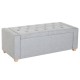 Табуретка Home ESPRIT Светло сив полиестер Дървен 120 X 50 X 42 CM