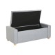 Табуретка Home ESPRIT Светло сив полиестер Дървен 120 X 50 X 42 CM