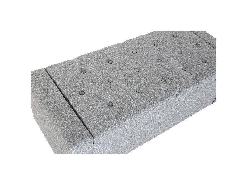 Табуретка Home ESPRIT Светло сив полиестер Дървен 120 X 50 X 42 CM