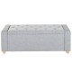 Табуретка Home ESPRIT Светло сив полиестер Дървен 120 X 50 X 42 CM