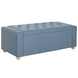 Табуретка Home ESPRIT Син полиестер Дървен 120 X 50 X 42 CM