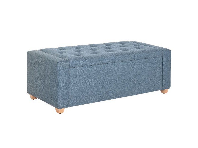 Табуретка Home ESPRIT Син полиестер Дървен 120 X 50 X 42 CM
