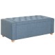 Табуретка Home ESPRIT Син полиестер Дървен 120 X 50 X 42 CM