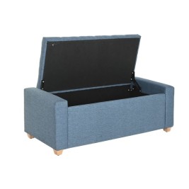 Табуретка Home ESPRIT Син полиестер Дървен 120 X 50 X 42 CM