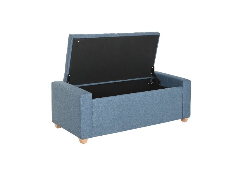 Табуретка Home ESPRIT Син полиестер Дървен 120 X 50 X 42 CM