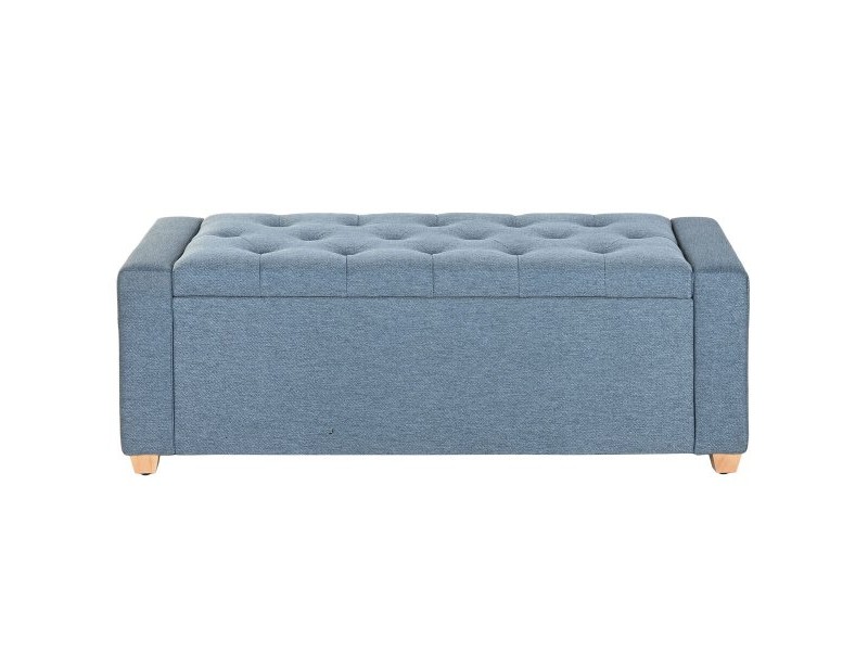 Табуретка Home ESPRIT Син полиестер Дървен 120 X 50 X 42 CM