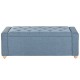 Табуретка Home ESPRIT Син полиестер Дървен 120 X 50 X 42 CM