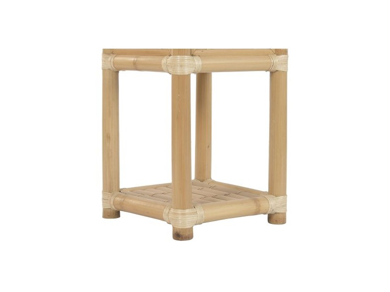 Саксия Home ESPRIT Бамбук Pатан Тропически 35 X 35 X 77 CM