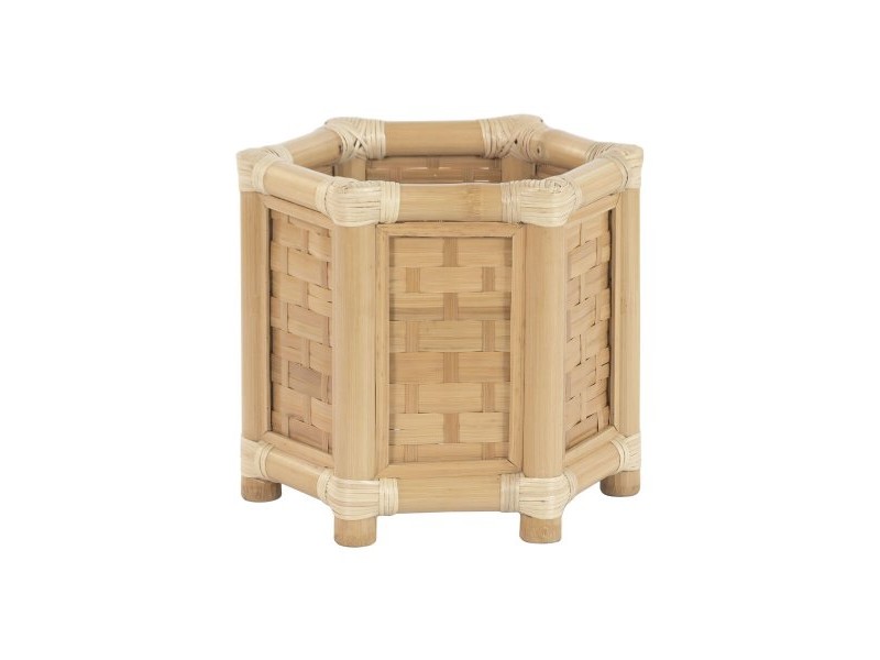 Саксия Home ESPRIT Бамбук Pатан Тропически 46 x 40 x 40 cm