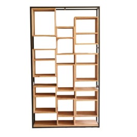 Лавица Home ESPRIT Метал тиково дърво 110 X 27 X 195 CM
