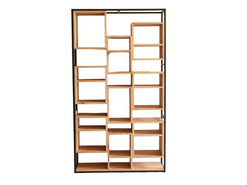 Лавица Home ESPRIT Метал тиково дърво 110 X 27 X 195 CM