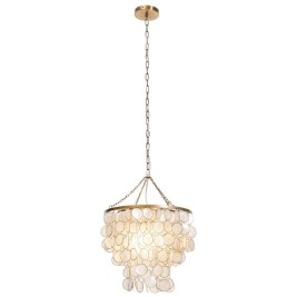 Полилей Home ESPRIT Бежов Златен Метал Седеф 50 W 40 x 40 x 48 cm