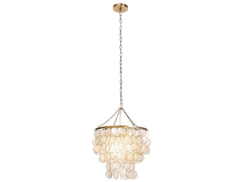 Полилей Home ESPRIT Бежов Златен Метал Седеф 50 W 40 x 40 x 48 cm
