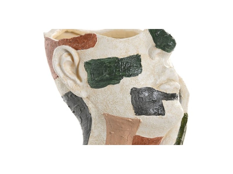 Саксия Home ESPRIT Многоцветен Смола Модерен 21,5 X 20,5 X 26,5 CM
