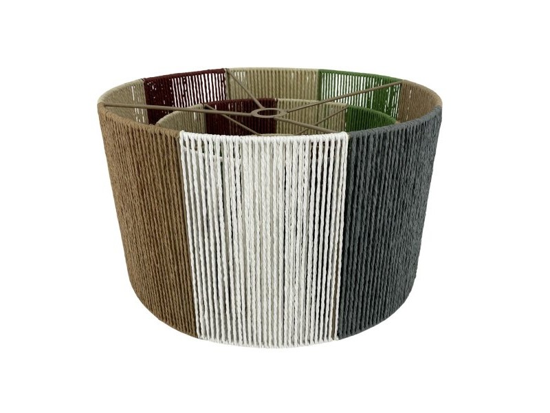 Купол на Лампа Home ESPRIT Многоцветен Метал влакно Естествен Град 52 x 52 x 31 cm (3 Части)