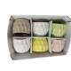 Саксия Home ESPRIT Жълт Бял Зелен Розов Dolomite Ромб 12 x 12 x 10 cm (6 броя)