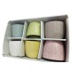 Саксия Home ESPRIT Жълт Син Бял Розов Dolomite 12 x 12 x 10 cm (6 броя)