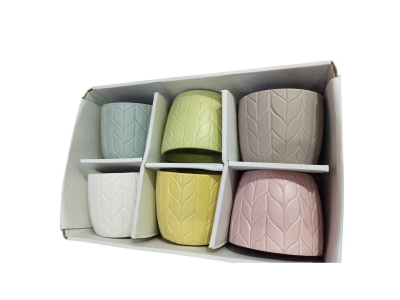 Саксия Home ESPRIT Жълт Син Бял Розов Dolomite 12 x 12 x 10 cm (6 броя) Саксия Home ESPRIT Жълт Син Бял Розов Dolomite 12 x 12 x 10 cm (6 броя)