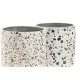 Саксия Home ESPRIT Бял Многоцветен Цимент Град 13 x 13 x 13 cm (3 Части) (2 броя)