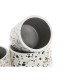 Саксия Home ESPRIT Бял Многоцветен Цимент Град 13 x 13 x 13 cm (3 Части) (2 броя)